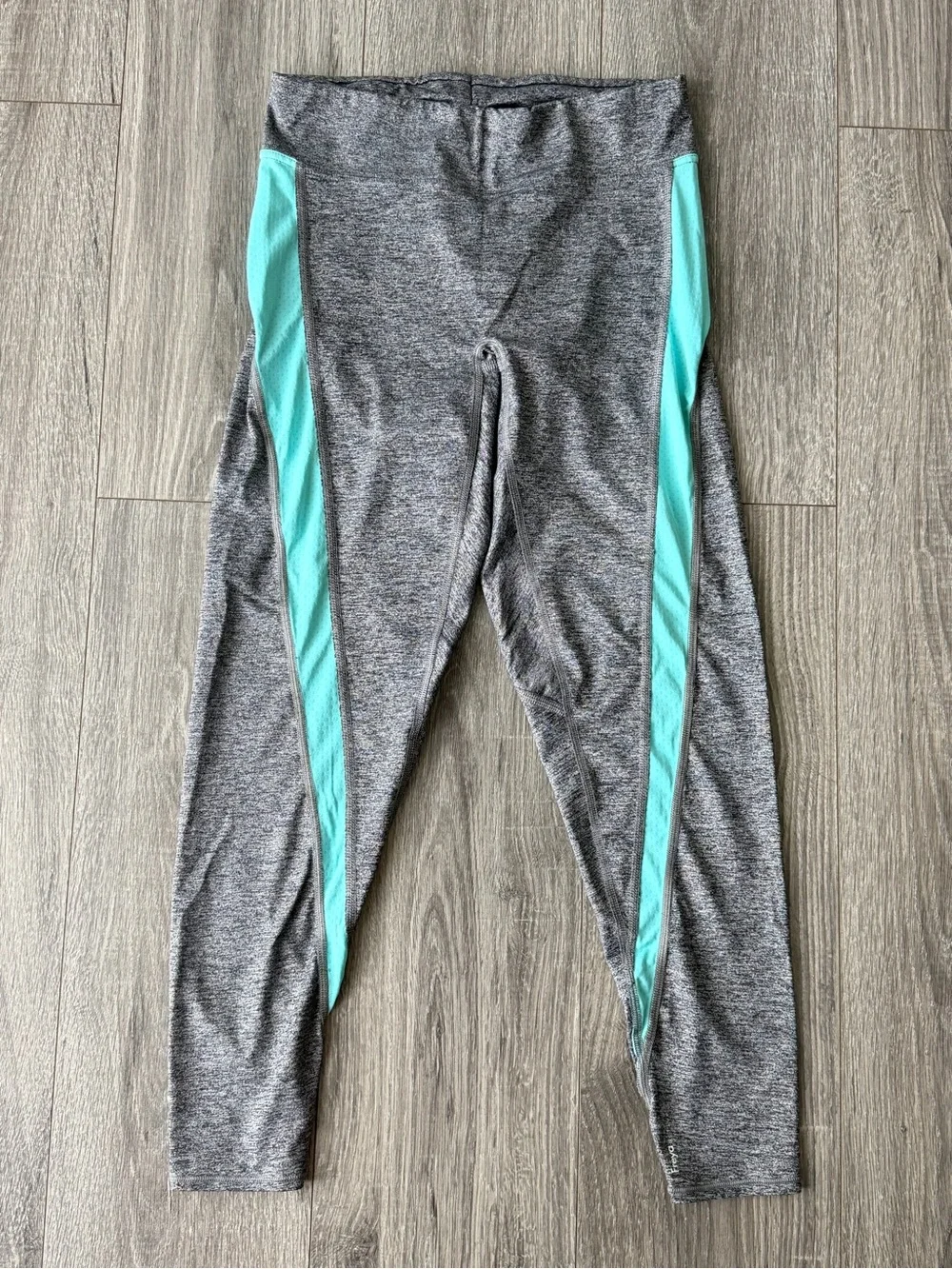 Freya Heathered Leggings w/Aqua Side Panels
